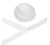 M METERXITY Botones de Plástico a Presión, 2 Yardas Broches de Plástico, Cinta de Poliéster Gancho y Ojo Cremallera para Coser/Ropa/Tela/Manualidades DIY [Blanco Roto, Espaciado de 36mm]