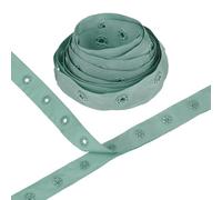 M METERXITY Botones de Presión de Plástico, 2 Yardas Botones Cinta de Poliéster con Gancho y Ojo de Cremallera, para Coser/Ropa/Tela/Manualidades DIY [Verde Militar, Espaciado de 25mm]
