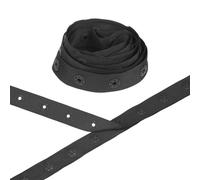 M METERXITY Botones de Presión de Plástico, 2 Yardas Botones de Plástico, Cinta de Poliéster con Gancho y Ojo de Cremallera, para Coser/Ropa/Tela/Manualidades DIY [Negro, Espaciado de 25mm]
