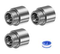 M METERXITY Brazo Extensor Para Cabezal De Ducha, Adaptador De Tubería De Extensión Macho Hembra G1/2 De Acero Inoxidable Sellado Grifo, Acoplador De Fontanería 1.18"/30mm Paquete De 3