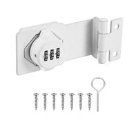 M METERXITY Cerradura De Combinación Sin Llave De 3.5" Con Pomelo Giratorio Mecánico De Aleación De Zinc Para Gabinetes/Armarios/Garajes/Cajones/Jardín/Baño [Blanco]