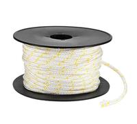M METERXITY Cuerda de arranque de retroceso de 5,5 mm, 30 m, cuerda de arranque de nailon, cuerda de arranque para cortacésped, sierra de cadena, recortadora, cortador de cepillo [blanco y amarillo]