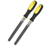 M METERXITY Juego De 2 Limas Planas De Metal De 6 Pulgadas, Lima De Diamante De Acero De Alto Carbono Lima Manual Con Mango De PVC Para Madera/Metal/Piedra/Modelo/DIY/Lima De Afilar