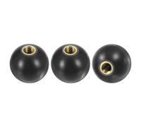 M METERXITY Juego de 3 Perillas de Bola Roscadas Rosca Hembra M10 Negro | de 35mm de Diámetro, Perilla de Bola Termoestable, Mango de Palanca, para Torno/Máquina/Cortacéspedes