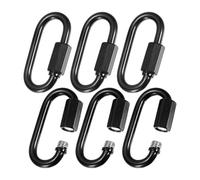 M METERXITY Juego De 6 Eslabones Rápidos para Cadena M5 De Hierro Electrogalvanizado Conector1.92 Viaje/Colgar Hamacas Capacidad De Carga De 33 Lbs Grapas De Bloqueo con Tornillo