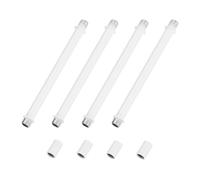 M METERXITY Kit De Vástagos De Lámpara De Tubo Recto De 4 Piezas 150 mm (5.91") De Longitud Varilla Roscada Doble Extremo M10 Con Tuercas De Manguito De Acoplamiento Para Lámparas