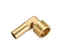 M METERXITY Latón Manguera Espiga Conexiones - 90 Grado Codo Latón 12mm Espiga Reductor Aplicar Agua Combustible (1/2 PT Macho Tubería)