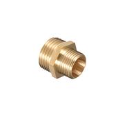 M METERXITY Macho Rosca Tubo Montaje - Hexagonal G3/8 x G1/2 Macho Rosca Tubo Montaje, Rápido Acoplador Adaptador, Aplicar a Aire Tubería, Aire Compresor, (8mm, Dorado Tono)