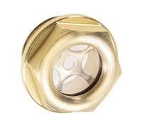 M METERXITY Nivel aceite Mirilla Vidrio con Junta Tórica - Compresor Aire Accesorios Compruebe la Nivel Aceite Bomba, Aplicar Tanque (M24x1.5mm, Amarillo)