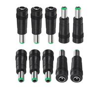 M METERXITY Pack de 10 Conectores DC Hembra 5.5x2.1mm a Macho 6.3x3.0mm Adaptador de Enchufe de Barril de Cobre Puro para Laptops/Cámaras de Rastro Conectores DC para Fuente de Alimentación
