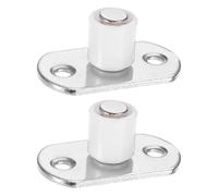 M METERXITY Pack De 2 Guías Deslizantes Para Rodillos, Guía De Piso Deslizante De 4mm/0.16" De Diámetro, Herrajes Para Puertas Y Gabinetes, Topes [Blanco]