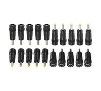 M METERXITY Pack de 20 Conectores DC Hembra 5.5x2.1mm a Macho 4.0x1.7mm Enchufe de Barril de Cobre Puro para Laptops/Cámaras de Seguridad Conectores de Alimentación DC Jack
