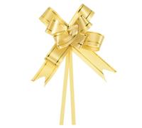 M METERXITY Paquete de 100 lazos para tirar - Estilo hilo dorado para envolver regalos, (13 pulgadas tono dorado)
