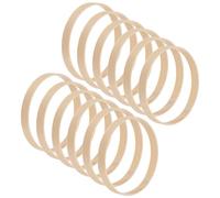 M METERXITY Paquete de 12 Anillos de Bambú Floral de Madera - Aros de 3 Pulgadas para Manualidades, Ideales para Decoración de Guirnaldas de Boda DIY/Atrapasueños de Macramé (Madera)