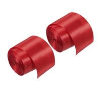 M METERXITY Paquete de 2 cintas de satén Finish Line, cinta de tela de poliéster duradera, se aplica a atletismo, correr, partidos o carreras de maratón (1.97 pulgadas, 32.8 pies, rojo)