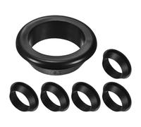 M METERXITY Paquete de 6 arandelas de goma para barandales, orificio de 50mm (diámetro interior 40mm), arandelas de ojo para cableado, postes metálicos y automóviles [Negro]