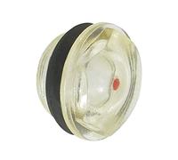 M METERXITY Plástico Aceite Nivel Mirilla Vidrio con Junta Tórica - Aire Compresor Accesorios Comprobar la Bomba Aceite Nivel, Aplicar a Depósito (20mm Rosca Diámetro, Transparente, Negro)