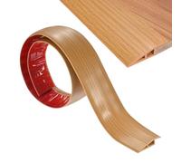 M METERXITY Regleta De Transición Para Suelos Autoadhesiva 3.28FT Regletas De Transición De PVC Apropiadas Para Puertas Con Alturas Dentro De 3/5Pulgada(15mm) Moldura [Amarillo Roble]