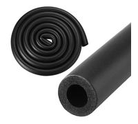 M METERXITY Tubo de Espuma Aislante para Tuberías, 13mm 1/2" ID 23mm OD 2M Largo, Tubo de Espuma Flexible Suave para Soporte de Agarre de Manija/Portaequipajes de Techo [Negro]