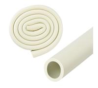 M METERXITY Tubo de Espuma Aislante para Tuberías, 25mm ID 35mm OD 1M Largo, Tubo de Espuma Flexible Suave para Soporte de Agarre de Manija/Portaequipajes de Techo [Blanco]