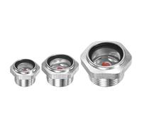 M METERXITY Vidrio Nivelador de Aceite para Compresor, 1/2" 3/4" 1" NPT Vidrio Templado Sin Fugas Accesorios de Medición de Nivel de Aceite Hexagonal con O-Ring para Compresor Ventana