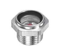 M METERXITY Vidrio Nivelador de Aceite para Compresor, Vidrio Templado 1/2" NPT Sin Fugas Accesorios de Medición de Nivel de Aceite Hexagonal con O-Ring para Ventana de Nivelador de Compresor