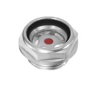 M METERXITY Visor de Nivel de Aceite del Compresor de Aire, M24 x 1.5mm Vidrio sin Fugas Hexágono Medidor de Nivel de Líquido de Aceite con Junta Tórica Ventana de Tapón de Visión