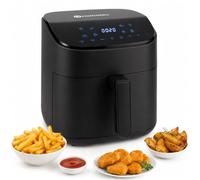 M mimotec - Air Fryer Sara Touch 6,5L, Freidora de Aire sin Aceite, 1600W, 8 Menús Digitales, Pantalla Táctil,Función Grill, Temporizador regulable, Temperatura 80-200°C, Cocina Fácil y Saludable