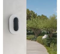 M Mimotec - Aplique de Pared LED Exterior Serie Serena, 18W, 3CCT, 2160 lm, Impermeable IP65, Ángulo 120°, Estilo Moderno en Gris, Material PC, Ideal para Fachadas y Exteriores