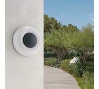 M Mimotec - Aplique de Pared LED Exterior Serie Serena 20W, 3CCT, hasta 2160 lm, Impermeable IP65, Ángulo 120°, Acabado Gris, Material PC, Ideal para Fachadas y Exteriores