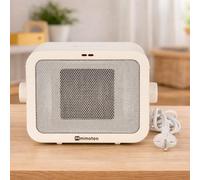 M Mimotec - Calefactor Cerámico Eléctrico White Scatola 1500W, Potencia Regulable 750-1500W, Silencioso, Protección Contra Sobrecalentamiento, Calefactor Portátil para Interior