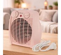 M mimotec - Calefactor Eléctrico Pink Comfort 2000W Mimotec, Calefacción Portátil de Suelo, Doble Potencia 1000/2000W, Bajo Ruido <53 dB, IP20, para Estancias hasta 20 m131