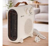 M Mimotec - Calefactor Eléctrico White Broken Compact 2000W, Bajo Consumo 1000/2000W, Bajo Ruido <53 dB, Protección Sobrecalentamiento, IP20, para Hogar hasta 20 m²