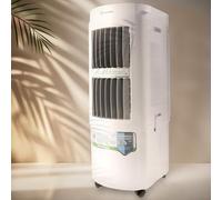 M mimotec - Climatizador Evaporativo Portátil Airmax 5500 m³/h Blanco, enfriador de Aire 30L Control Remoto, Silencioso, 100W, Bajo Consumo, ideal para Hogar, Oficina y Exteriores Cubiertos