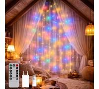 M mimotec - Cortina de Guirnalda Exterior LED Con USB, 3 * 3M de longitud, luz RGB: luces que cambian de color, IP65 Impermeable, ideal para terrazas y jardines. LM2966.