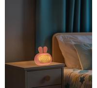 M mimotec - Despertador Infantil con Luz Nocturna Rabbit, Temperatura Cálida 3000K, diseño original, ideal para uso infantil con acabado Rosa. LM9205
