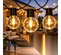 M mimotec - Guirnalda Exterior Cable Eléctrico 7,5M, 25 Bombillas, Luz Cálida 2200K, IP56 Impermeable, Decoración para Terraza, Entrada, Patio y Jardín