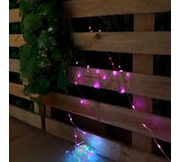 M mimotec - Guirnalda Exterior LED Con USB, 15M de longitud, luz RGB: luces que cambian de color, IP65 Impermeable, ideal para terrazas y jardines. LM2969.