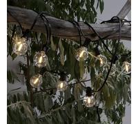 M mimotec - Guirnalda Led Solar Exterior 7,5M, Luz cálida 2700K, 15 Bombillas, IP54 Impermeable, Decoración Jardín, Patio, Fachada, Terraza