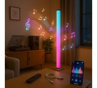 M mimotec - Lámpara de Pie 5W Dc Rgbic regulable, IP44, modo múscia personalizable, Con cable USB Control Remoto y App incluido