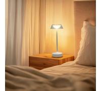 M Mimotec - Lámpara LED de Sobremesa White Irina 2W, Recargable, Regulable, 3 Temperaturas de Color (3CCT), IP44, Batería 1200mAh, Incluye Cable USB