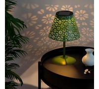 M mimotec - Lámpara LED Solar de Sobremesa Green Hearth, Luz Cálida 2500K, Regulable,Resistente al agua IP44, Batería Integrada, Ideal para Terraza y Jardín