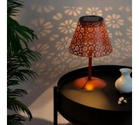 M mimotec - Lámpara LED Solar de Sobremesa Hearth, Luz Cálida 2500K, Regulable,Resistente al agua IP44, Batería Integrada, Ideal para Terraza y Jardín