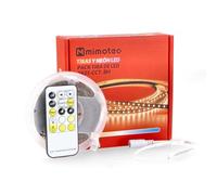 M mimotec - Tira LED CCT, Habitación 3 metros con control remoto, chip 2835, Regulable de Luz Fría a Cálida 2700K-6500K, intensidad atenuante, Súper Brillante para Fiestas, LM2401