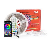 M mimotec - Tira LED RGB, Luz LED Habitación 3 metros con adhesivo, IP65 Impermeable, Control Musical con App, Multicolor Regulable en intensidad, Súper Brillante LED Tira para Fiestas, LM2402