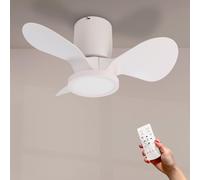 M mimotec - Ventilador de Techo Led Nature, Temperatura de color regulable, Función Verano/Invierno, 6 velocidades, LM8823