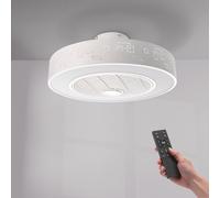 M Ledme - Ventilador de Techo Led Plus Sticks con luz y Mando a Distancia, Bajo consumo, motor DC, 5 aspas, 6 velocidades, Silencioso, con APP incluido. LM8808.