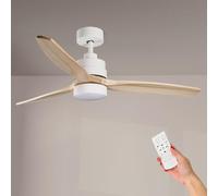 M mimotec - Ventilador de Techo Led White Crazy | 6 velocidades | luz regulable CCT | Modo invierno - verano | Temporizador. LM8822