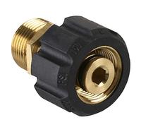 M MINGLE Adaptador de lavadora a presión, rosca hembra métrica M22 de 15 mm a M22 14 mm macho, 4500 PSI