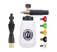 M MINGLE - Cañón de espuma, piezas de repuesto para Bosch (no AQT), Husky y limpiador de alta presión con 5 puntas de boquilla, conector rápido de 1/4"